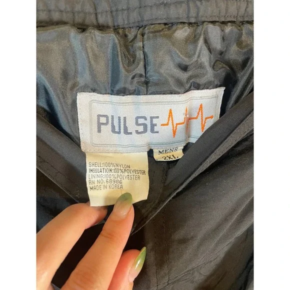 Pulse Mens 2XL Black Insulated Cargo Snow Pants Ski Snowboard Winter Utility - Picture 8 of 11